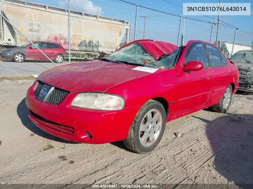 3N1CB51D76L643014 2006 Nissan Sentra 1.8S