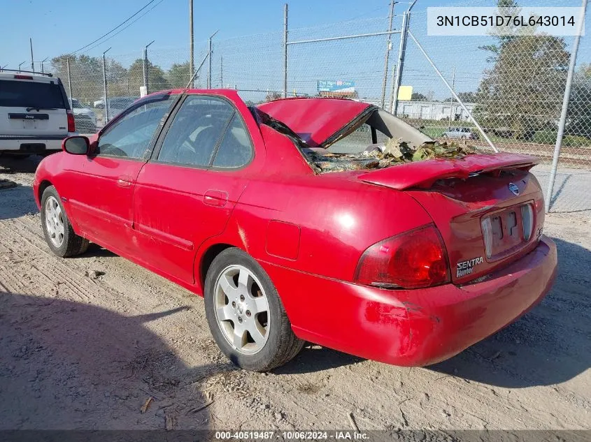 3N1CB51D76L643014 2006 Nissan Sentra 1.8S