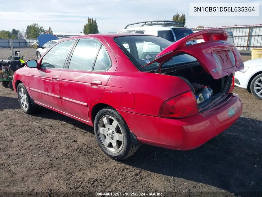 3N1CB51D56L635364 2006 Nissan Sentra 1.8S