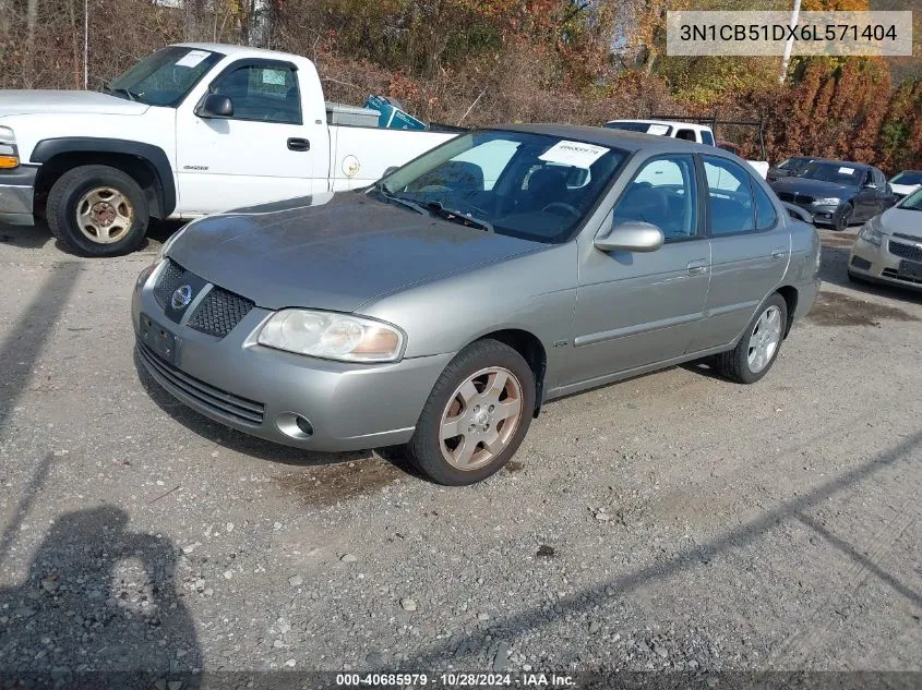 2006 Nissan Sentra 1.8S VIN: 3N1CB51DX6L571404 Lot: 40685979