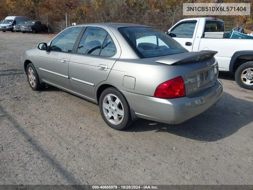 2006 Nissan Sentra 1.8S VIN: 3N1CB51DX6L571404 Lot: 40685979