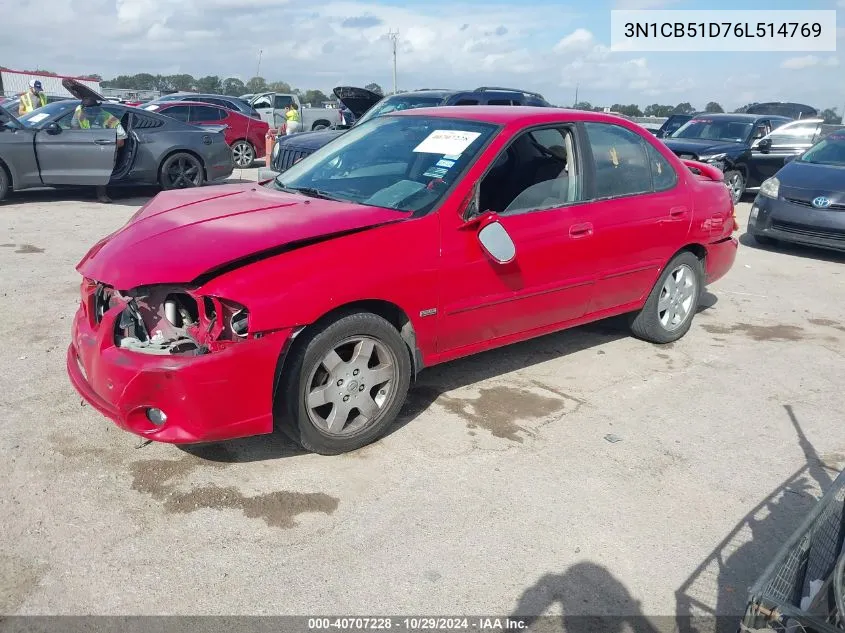 3N1CB51D76L514769 2006 Nissan Sentra 1.8S