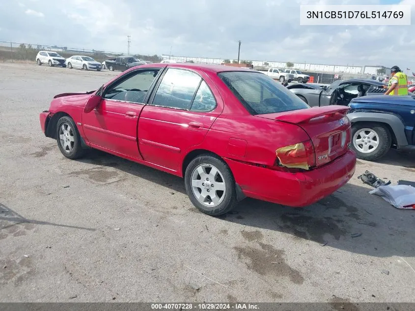 3N1CB51D76L514769 2006 Nissan Sentra 1.8S