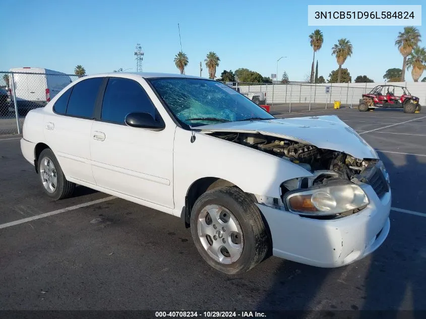 2006 Nissan Sentra 1.8 VIN: 3N1CB51D96L584824 Lot: 40708234