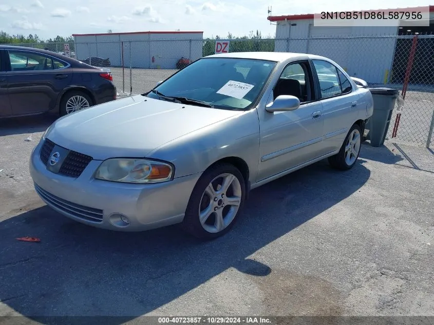 2006 Nissan Sentra 1.8S VIN: 3N1CB51D86L587956 Lot: 40723857