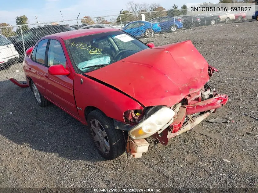 2006 Nissan Sentra 1.8S VIN: 3N1CB51D56L593827 Lot: 40725183