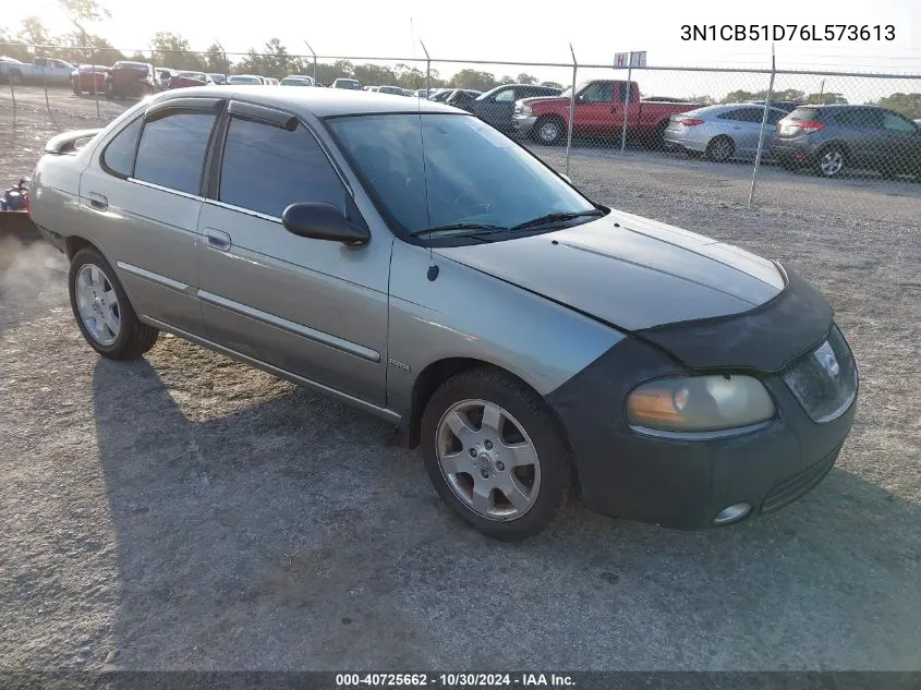 2006 Nissan Sentra 1.8S VIN: 3N1CB51D76L573613 Lot: 40725662