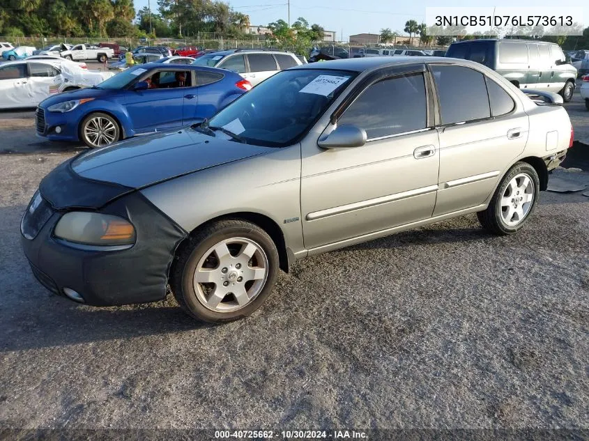 2006 Nissan Sentra 1.8S VIN: 3N1CB51D76L573613 Lot: 40725662