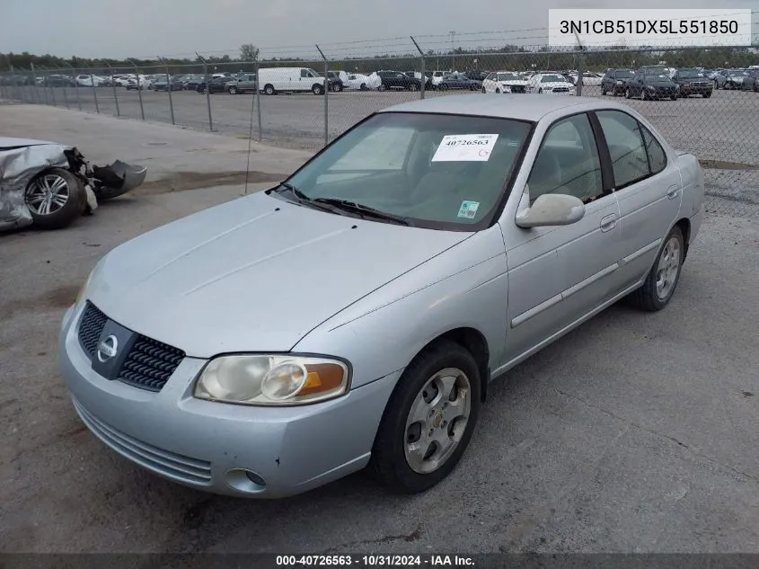 2006 Nissan Sentra 1.8S VIN: 3N1CB51DX5L551850 Lot: 40726563