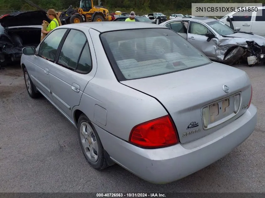 2006 Nissan Sentra 1.8S VIN: 3N1CB51DX5L551850 Lot: 40726563