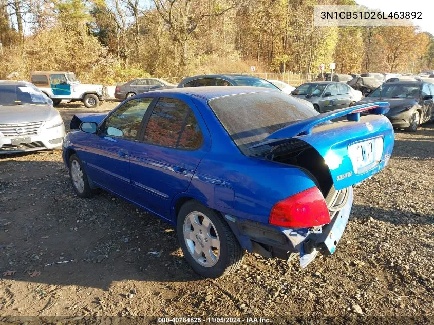 3N1CB51D26L463892 2006 Nissan Sentra 1.8/1.8S