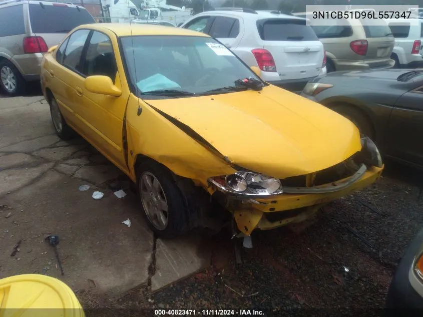 2006 Nissan Sentra 1.8/1.8S VIN: 3N1CB51D96L557347 Lot: 40823471