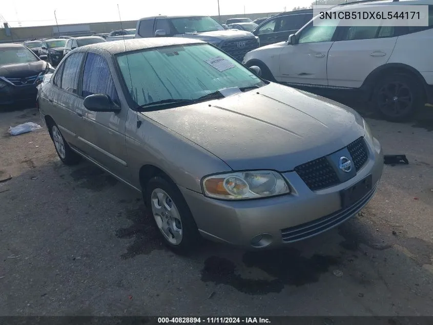 2006 Nissan Sentra 1.8 VIN: 3N1CB51DX6L544171 Lot: 40828894