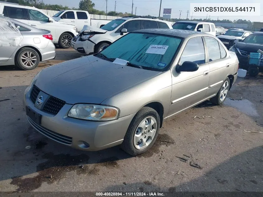 2006 Nissan Sentra 1.8 VIN: 3N1CB51DX6L544171 Lot: 40828894