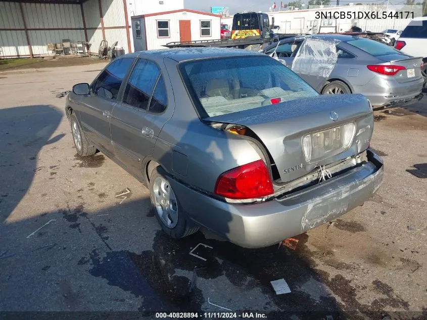 2006 Nissan Sentra 1.8 VIN: 3N1CB51DX6L544171 Lot: 40828894