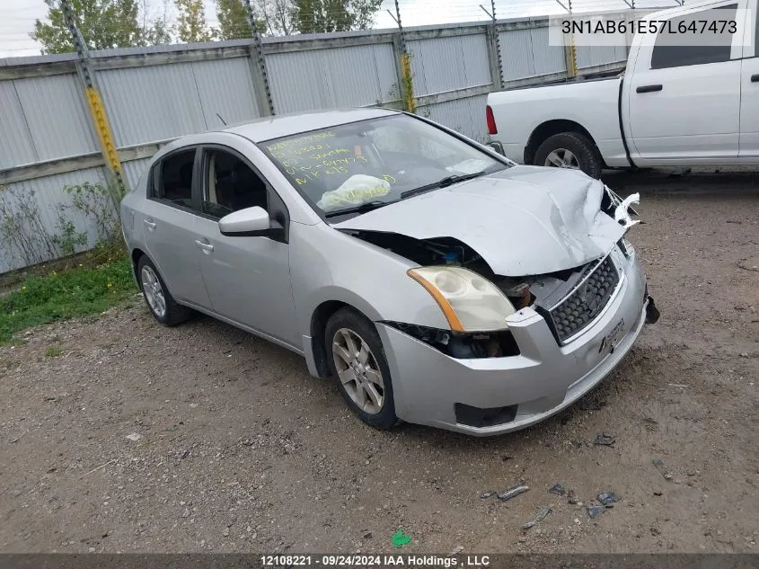 3N1AB61E57L647473 2007 Nissan Sentra 2.0S