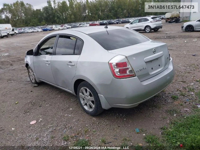 3N1AB61E57L647473 2007 Nissan Sentra 2.0S