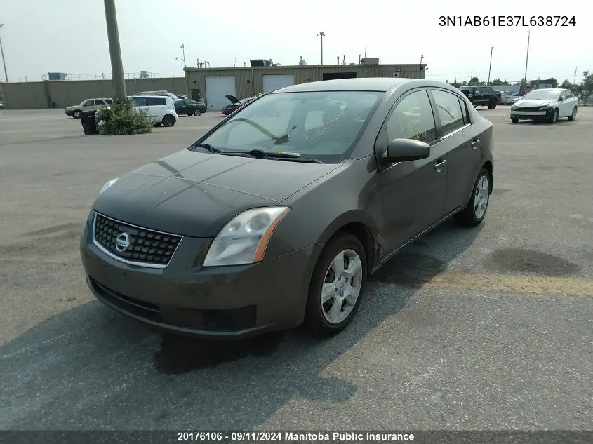 3N1AB61E37L638724 2007 Nissan Sentra 2.0 Sl