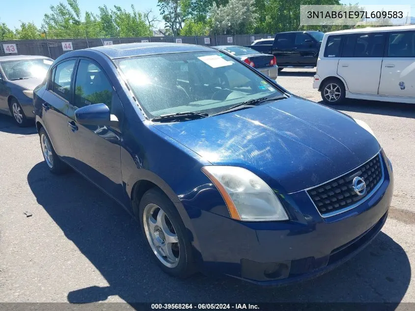 2007 Nissan Sentra 2.0S VIN: 3N1AB61E97L609583 Lot: 39568264