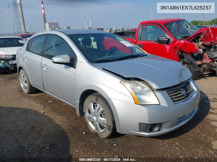 2007 Nissan Sentra 2.0S VIN: 3N1AB61EX7L625257 Lot: 39663230