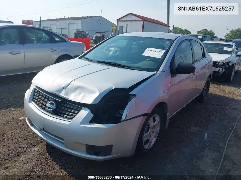 2007 Nissan Sentra 2.0S VIN: 3N1AB61EX7L625257 Lot: 39663230