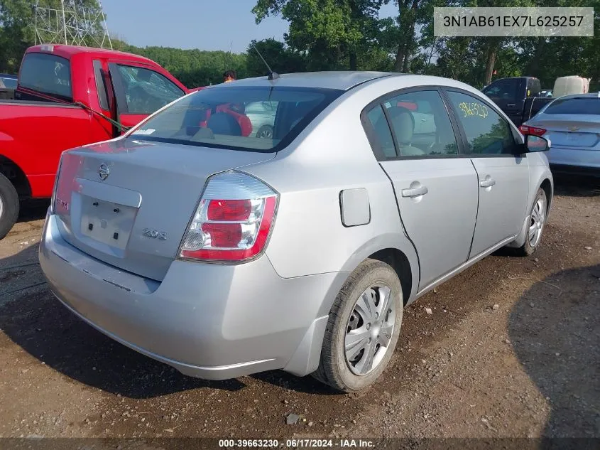 2007 Nissan Sentra 2.0S VIN: 3N1AB61EX7L625257 Lot: 39663230