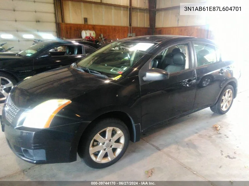 2007 Nissan Sentra 2.0Sl VIN: 3N1AB61E87L604701 Lot: 39744170