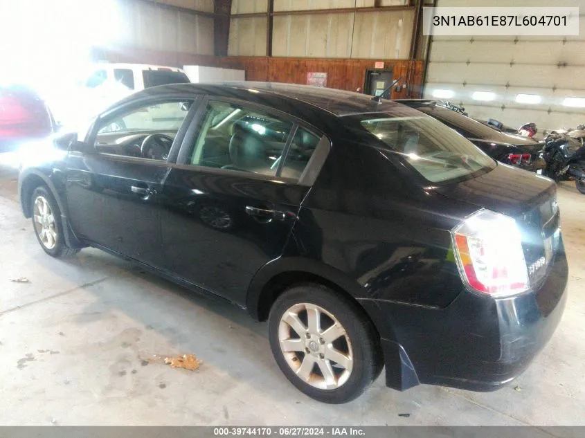 2007 Nissan Sentra 2.0Sl VIN: 3N1AB61E87L604701 Lot: 39744170