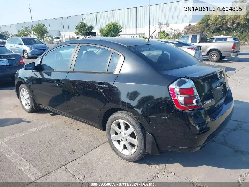 2007 Nissan Sentra 2.0Sl VIN: 3N1AB61E37L604895 Lot: 39850059