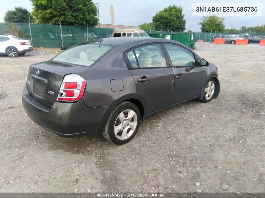 3N1AB61E37L685736 2007 Nissan Sentra 2.0/2.0S/2.0Sl