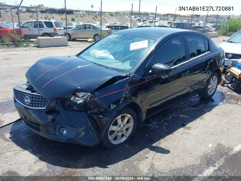 2007 Nissan Sentra 2.0S VIN: 3N1AB61E27L720881 Lot: 40067568