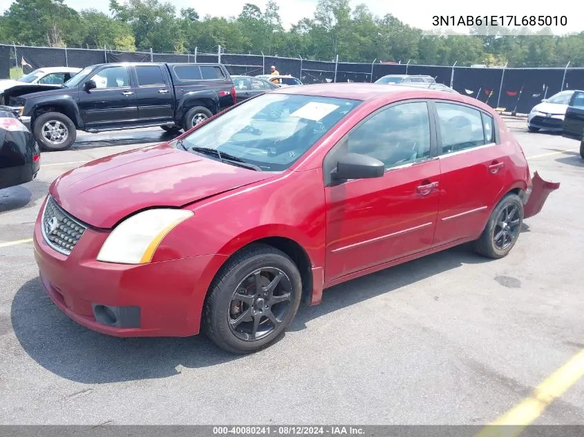 3N1AB61E17L685010 2007 Nissan Sentra 2.0S