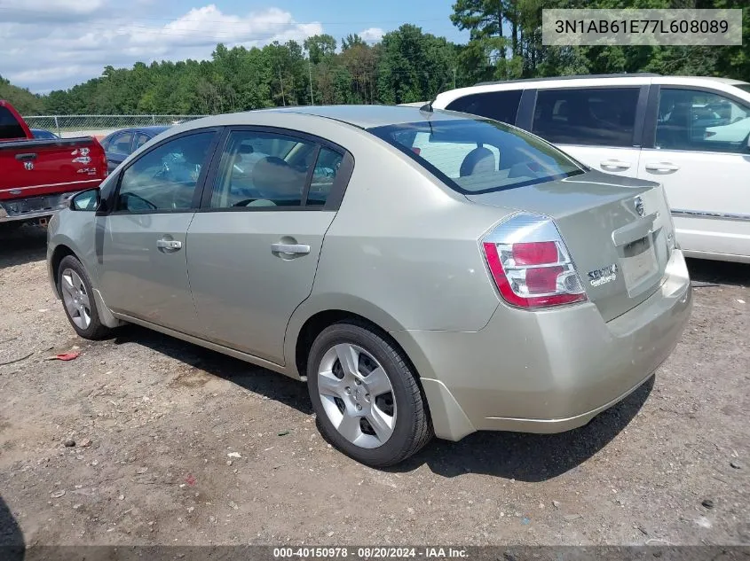 3N1AB61E77L608089 2007 Nissan Sentra 2.0S