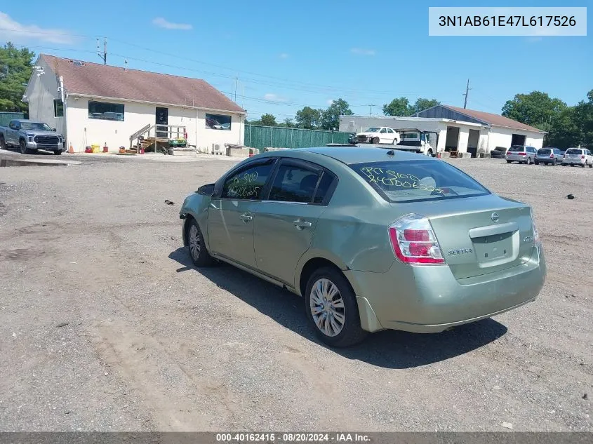 3N1AB61E47L617526 2007 Nissan Sentra 2.0S