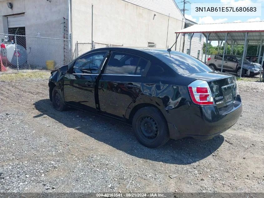 2007 Nissan Sentra 2.0 VIN: 3N1AB61E57L680683 Lot: 40163541