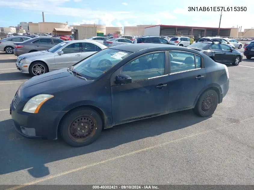 2007 Nissan Sentra 2.0S VIN: 3N1AB61E57L615350 Lot: 40302421