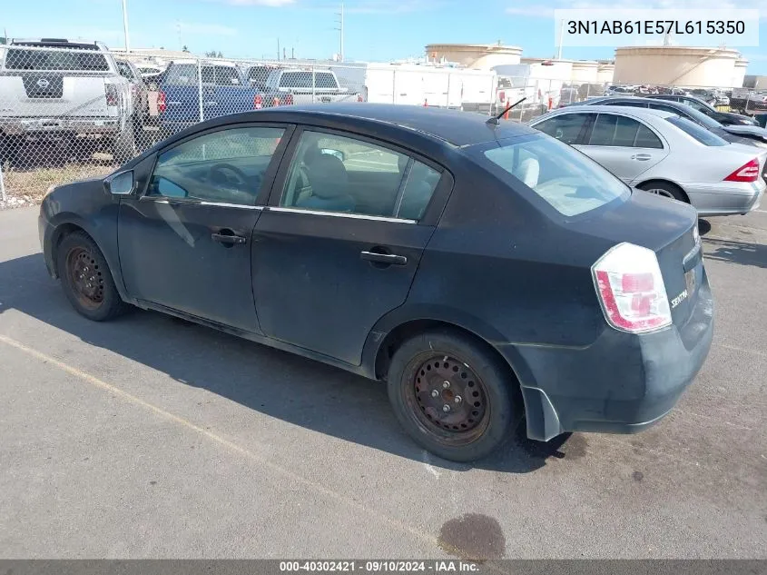 2007 Nissan Sentra 2.0S VIN: 3N1AB61E57L615350 Lot: 40302421