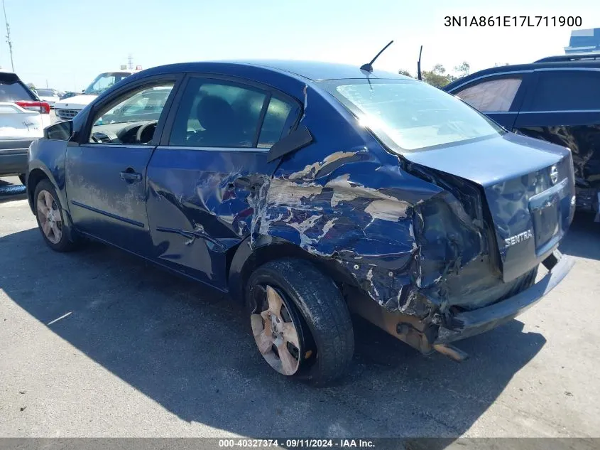 2007 Nissan Sentra VIN: 3N1A861E17L711900 Lot: 40327374