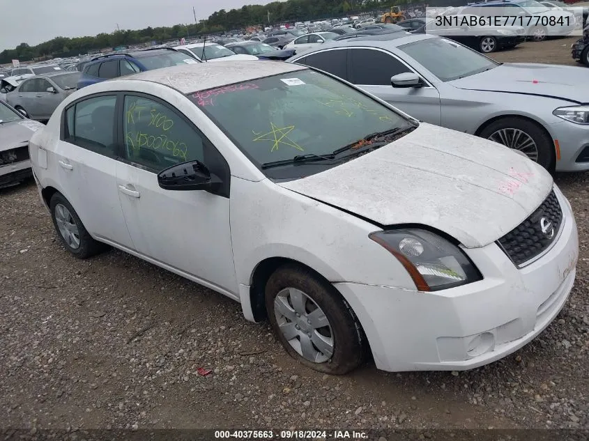 2007 Nissan Sentra 2.0/2.0S/2.0Sl VIN: 3N1AB61E771770841 Lot: 40375663