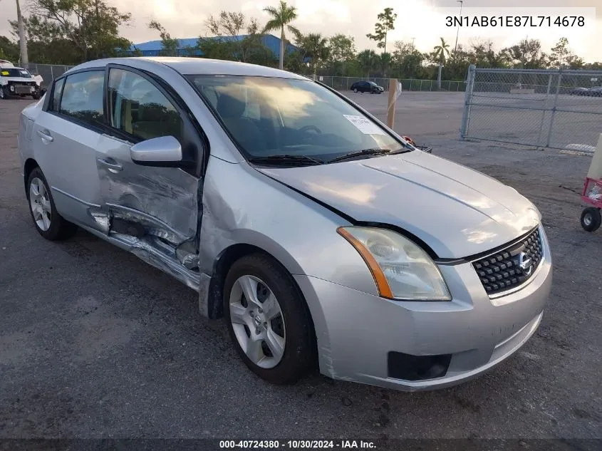 2007 Nissan Sentra 2.0S VIN: 3N1AB61E87L714678 Lot: 40724380