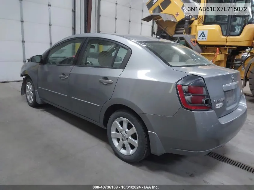 2007 Nissan Sentra 2.0S VIN: 3N1AB61EX7L715072 Lot: 40736169