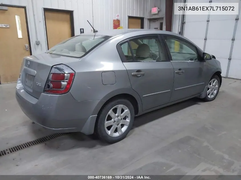 2007 Nissan Sentra 2.0S VIN: 3N1AB61EX7L715072 Lot: 40736169