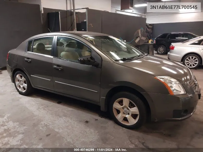 2007 Nissan Sentra 2.0S VIN: 3N1AB61E77L700545 Lot: 40746299