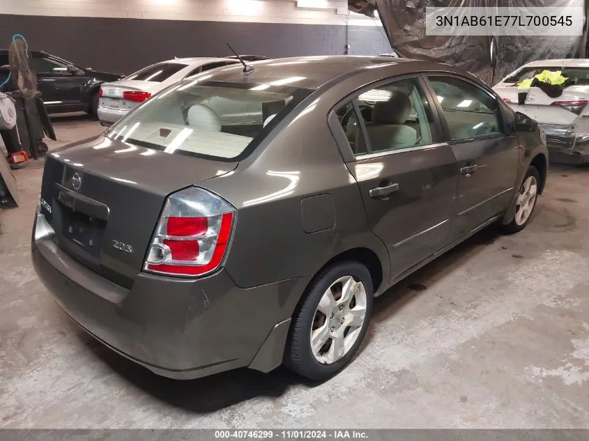 2007 Nissan Sentra 2.0S VIN: 3N1AB61E77L700545 Lot: 40746299