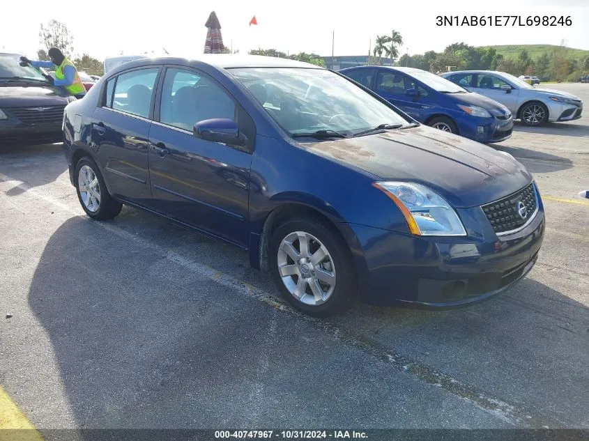 2007 Nissan Sentra 2.0S VIN: 3N1AB61E77L698246 Lot: 40747967