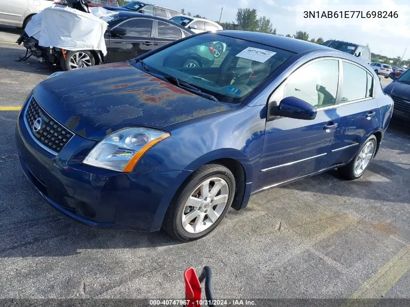 2007 Nissan Sentra 2.0S VIN: 3N1AB61E77L698246 Lot: 40747967