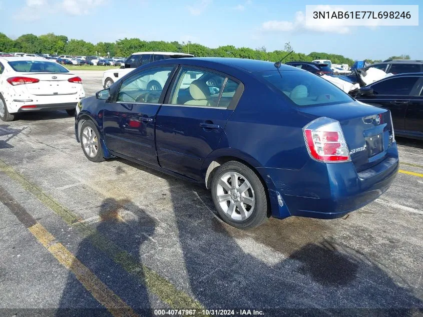 2007 Nissan Sentra 2.0S VIN: 3N1AB61E77L698246 Lot: 40747967