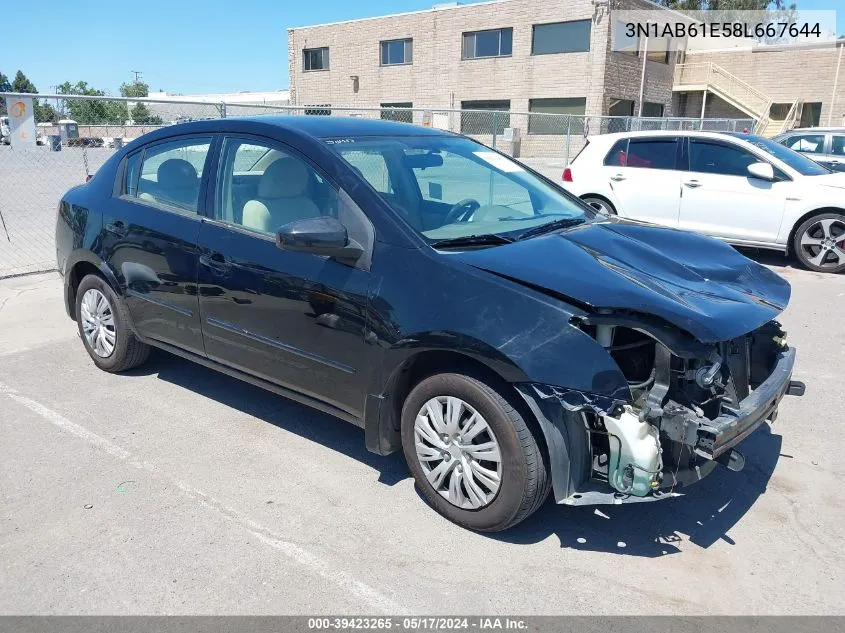 2008 Nissan Sentra 2.0 VIN: 3N1AB61E58L667644 Lot: 39423265