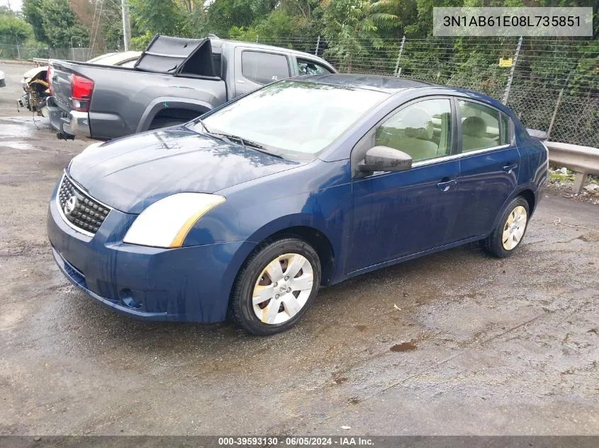 3N1AB61E08L735851 2008 Nissan Sentra 2.0