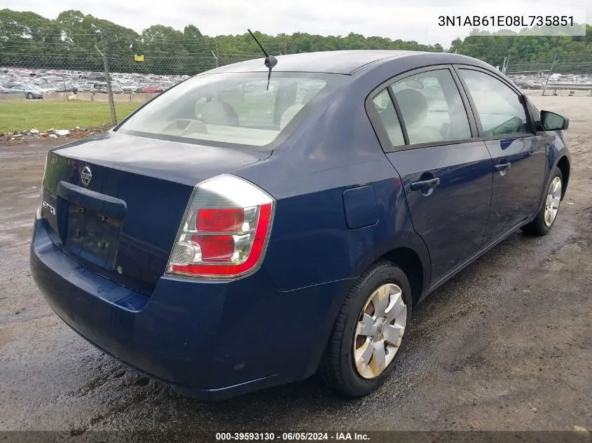 3N1AB61E08L735851 2008 Nissan Sentra 2.0